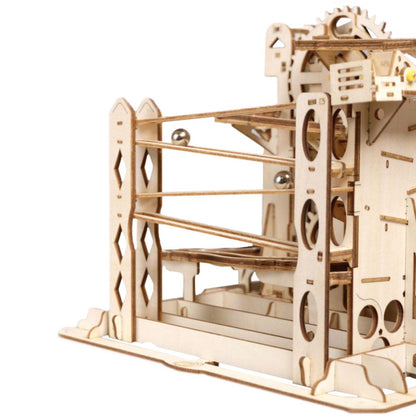 Puzzloria™ | Swingback Explorer - 3D Wooden Puzzle Marbel Run - Puzzloria