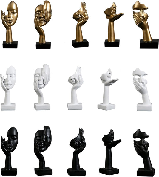 abstract face sculpture resin thinker statue modern minimalist home decor for living room and office desk – STATUE_G_1, STATUE_G_2, STATUE_G_3, STATUE_G_4, STATUE_G_5, STATUE_B_1, STATUE_B_2, STATUE_B_3, STATUE_B_4, STATUE_B_5, STATUE_W_1, STATUE_W_2, STATUE_W_3, STATUE_W_4, STATUE_W_5