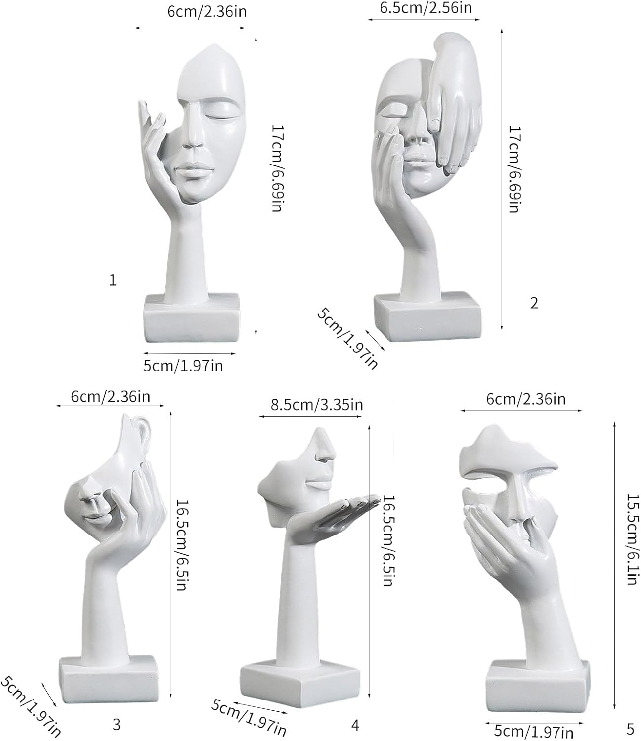 resin face and hand figurine art piece for bookshelf bedroom accent contemporary sculpture display home decor – STATUE_G_1, STATUE_G_2, STATUE_G_3, STATUE_G_4, STATUE_G_5, STATUE_B_1, STATUE_B_2, STATUE_B_3, STATUE_B_4, STATUE_B_5, STATUE_W_1, STATUE_W_2, STATUE_W_3, STATUE_W_4, STATUE_W_5