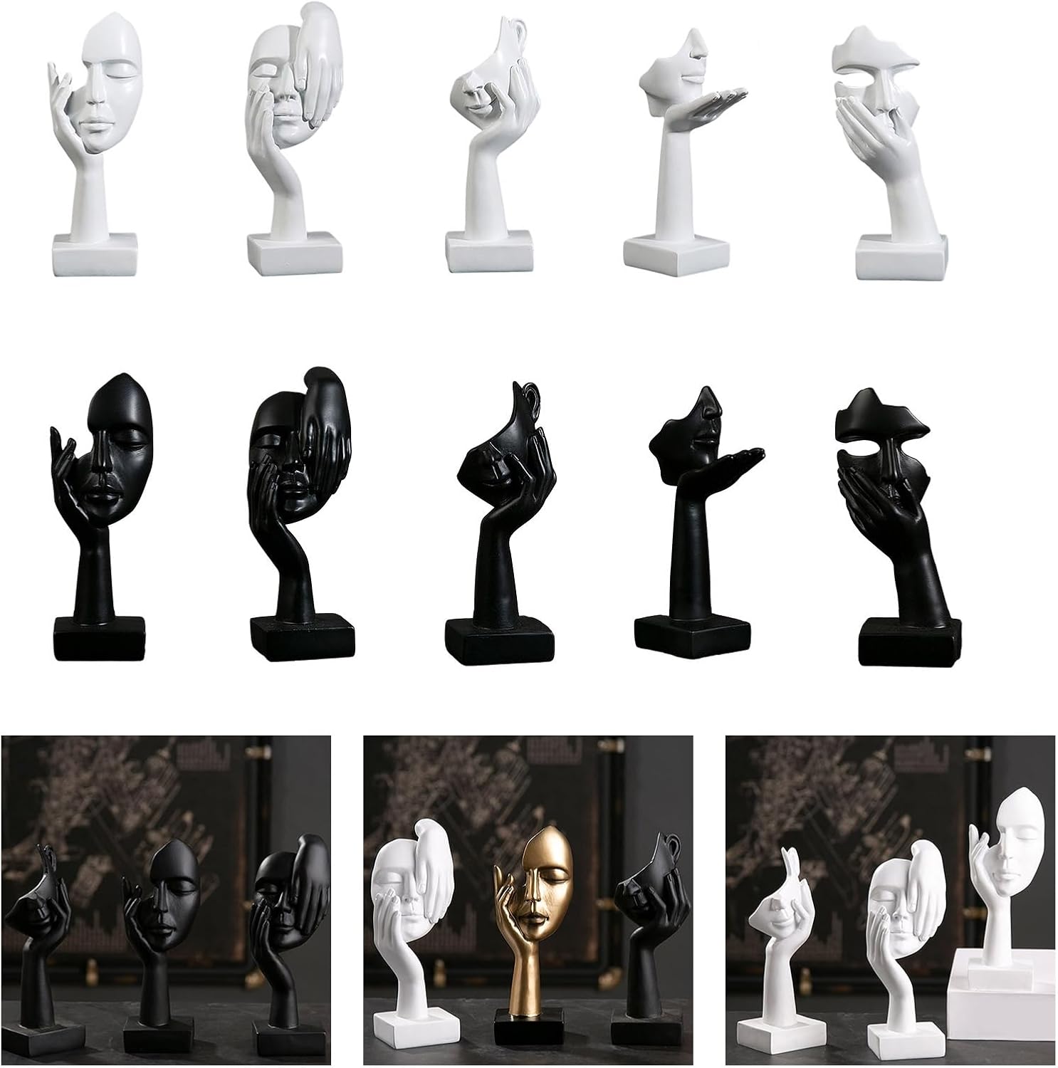 matte resin abstract thinker statue minimalist home decor housewarming gift for art lovers and collectors – STATUE_G_1, STATUE_G_2, STATUE_G_3, STATUE_G_4, STATUE_G_5, STATUE_B_1, STATUE_B_2, STATUE_B_3, STATUE_B_4, STATUE_B_5, STATUE_W_1, STATUE_W_2, STATUE_W_3, STATUE_W_4, STATUE_W_5