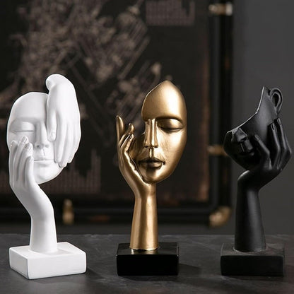 modern face sculpture decor statement art piece for entryway console table eclectic interior styling – STATUE_G_1, STATUE_G_2, STATUE_G_3, STATUE_G_4, STATUE_G_5, STATUE_B_1, STATUE_B_2, STATUE_B_3, STATUE_B_4, STATUE_B_5, STATUE_W_1, STATUE_W_2, STATUE_W_3, STATUE_W_4, STATUE_W_5