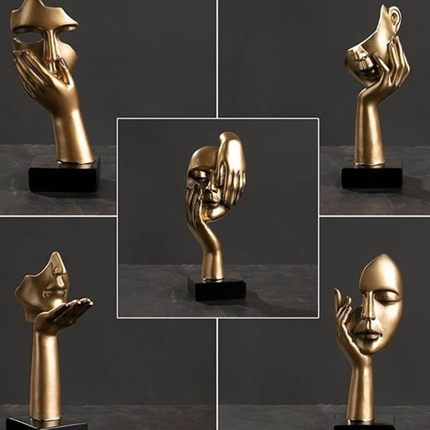 resin sculpture for office desk meditation corner contemporary decor face hand figurine display piece – STATUE_G_1, STATUE_G_2, STATUE_G_3, STATUE_G_4, STATUE_G_5, STATUE_B_1, STATUE_B_2, STATUE_B_3, STATUE_B_4, STATUE_B_5, STATUE_W_1, STATUE_W_2, STATUE_W_3, STATUE_W_4, STATUE_W_5