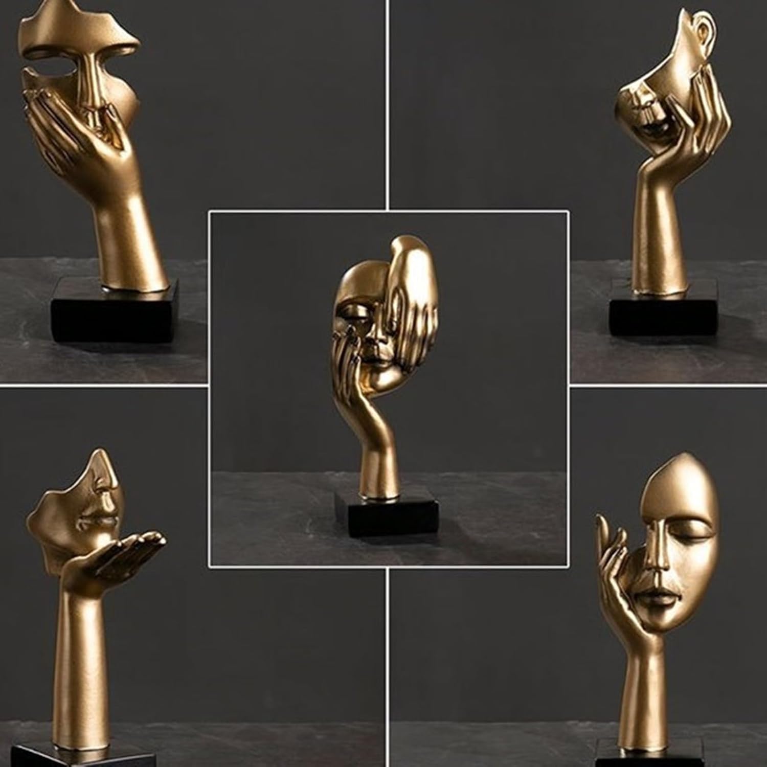 resin sculpture for office desk meditation corner contemporary decor face hand figurine display piece – STATUE_G_1, STATUE_G_2, STATUE_G_3, STATUE_G_4, STATUE_G_5, STATUE_B_1, STATUE_B_2, STATUE_B_3, STATUE_B_4, STATUE_B_5, STATUE_W_1, STATUE_W_2, STATUE_W_3, STATUE_W_4, STATUE_W_5