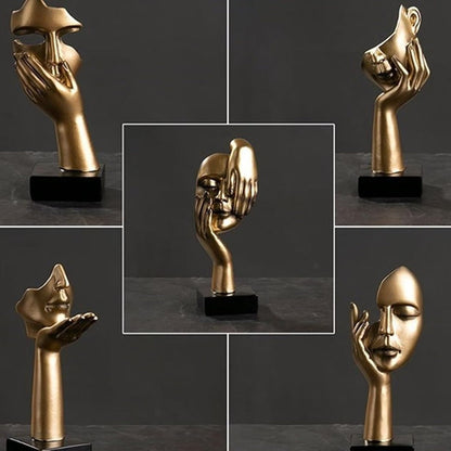 resin sculpture for office desk meditation corner contemporary decor face hand figurine display piece – STATUE_G_1, STATUE_G_2, STATUE_G_3, STATUE_G_4, STATUE_G_5, STATUE_B_1, STATUE_B_2, STATUE_B_3, STATUE_B_4, STATUE_B_5, STATUE_W_1, STATUE_W_2, STATUE_W_3, STATUE_W_4, STATUE_W_5
