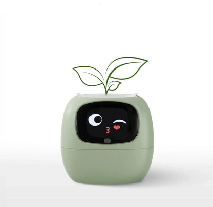 self-watering desk planter with touch responsive leaves smart home control gadget for office and home decor – Yellow, Green, Pink, Purple, White