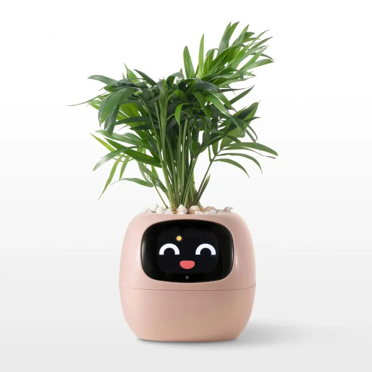 self-watering desk planter with touch responsive leaves smart home control gadget for office and home decor – Yellow, Green, Pink, Purple, White