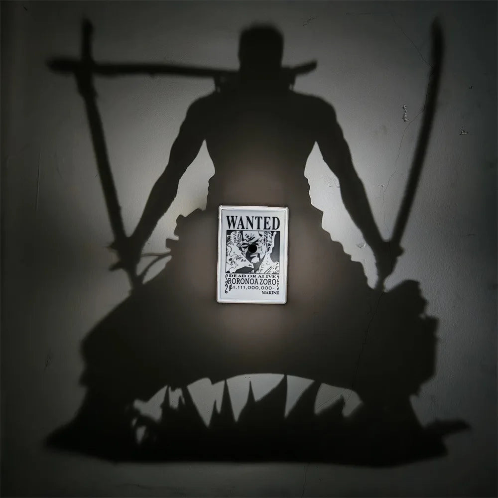 one piece zoro shadow wall lamp three sword silhouette wanted poster anime bedroom LED night light manga fan gift 3256808492540116-ZBR 3256808492540116-ZBB 3256808492540116-LR 3256808492540116-LB 3256808492540116-ZRR 3256808492540116-ZRB 3256808492540116-DR 3256808492540116-DB