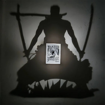 one piece zoro shadow wall lamp three sword silhouette wanted poster anime bedroom LED night light manga fan gift 3256808492540116-ZBR 3256808492540116-ZBB 3256808492540116-LR 3256808492540116-LB 3256808492540116-ZRR 3256808492540116-ZRB 3256808492540116-DR 3256808492540116-DB
