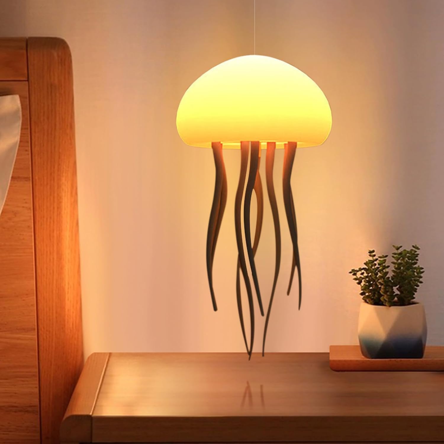 Puzzloria | Color Changing LED Night Light Jellyfish Lamp with Sound Activation