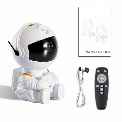 Puzzloria Astronaut Star Projector Galaxy Night Light with Nebula Effects and Remote Control