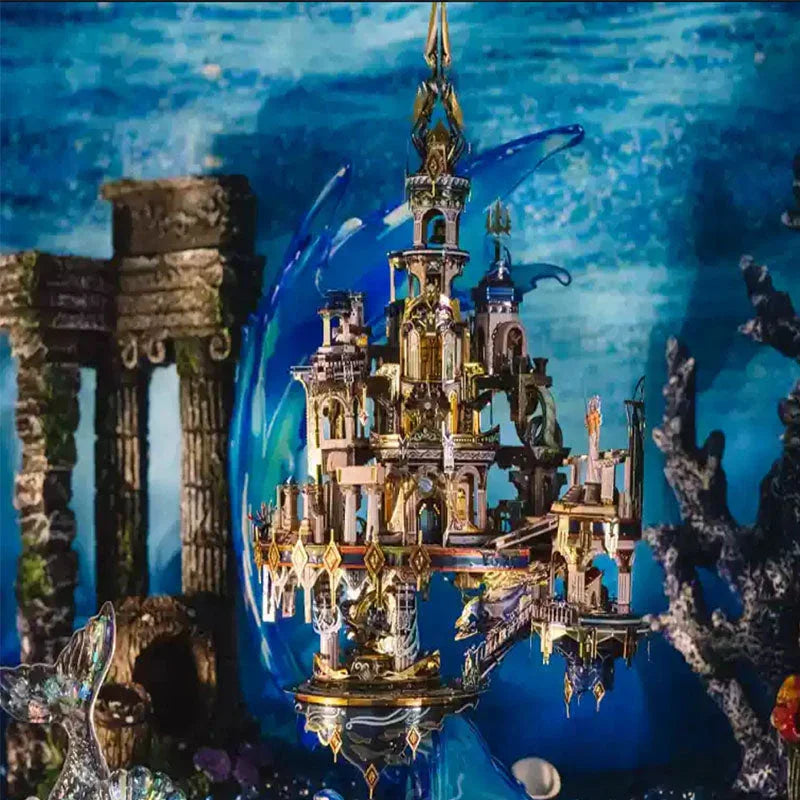 steel and brass atlantis puzzle model kit christmas gift for adult puzzle collectors and architecture lovers