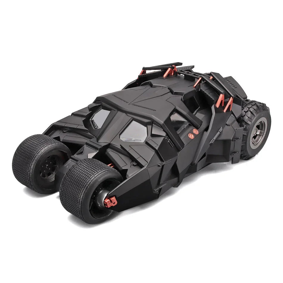 1/18 scale 2008 Batmobile Tumbler diecast model car with lights and sound, Dark Knight Batman car toy for collectors, 2008 Black