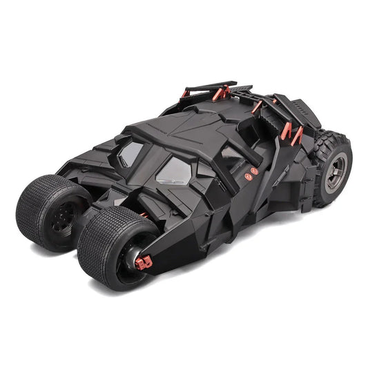 1/18 scale 2008 Batmobile Tumbler diecast model car with lights and sound, Dark Knight Batman car toy for collectors, 2008 Black