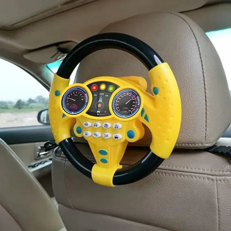 kids steering wheel toy, toddler car seat toy, simulation steering wheel, interactive driving toy, baby steering wheel, travel toy for toddlers, stroller toy, pretend driving toy, toy steering wheel with lights and sounds, educational toy for kids, gift for toddlers 3256807605937510-YB 3256807605937510-YW