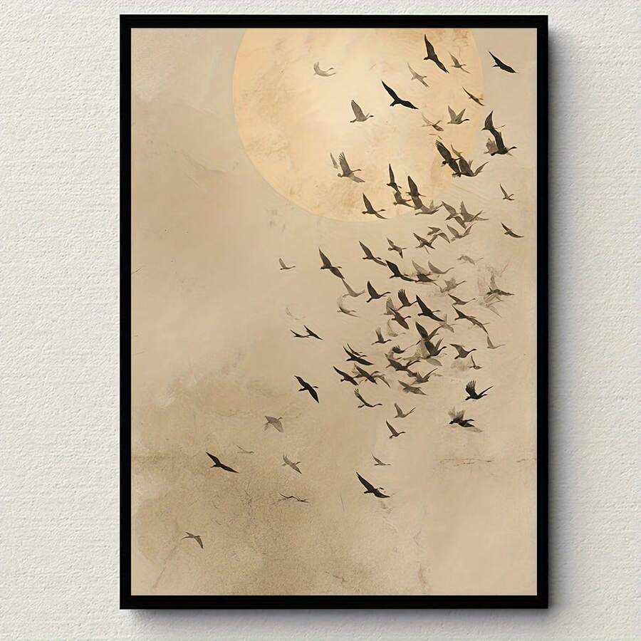Japanese flying birds canvas print wall art moon scene - 1778357099759_755, 1778357099759_465, 1778357099759_463, 1778357099759_998