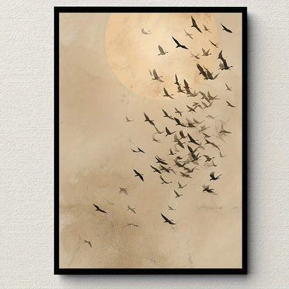 Japanese flying birds canvas print wall art moon scene - 1778357099759_755, 1778357099759_465, 1778357099759_463, 1778357099759_998