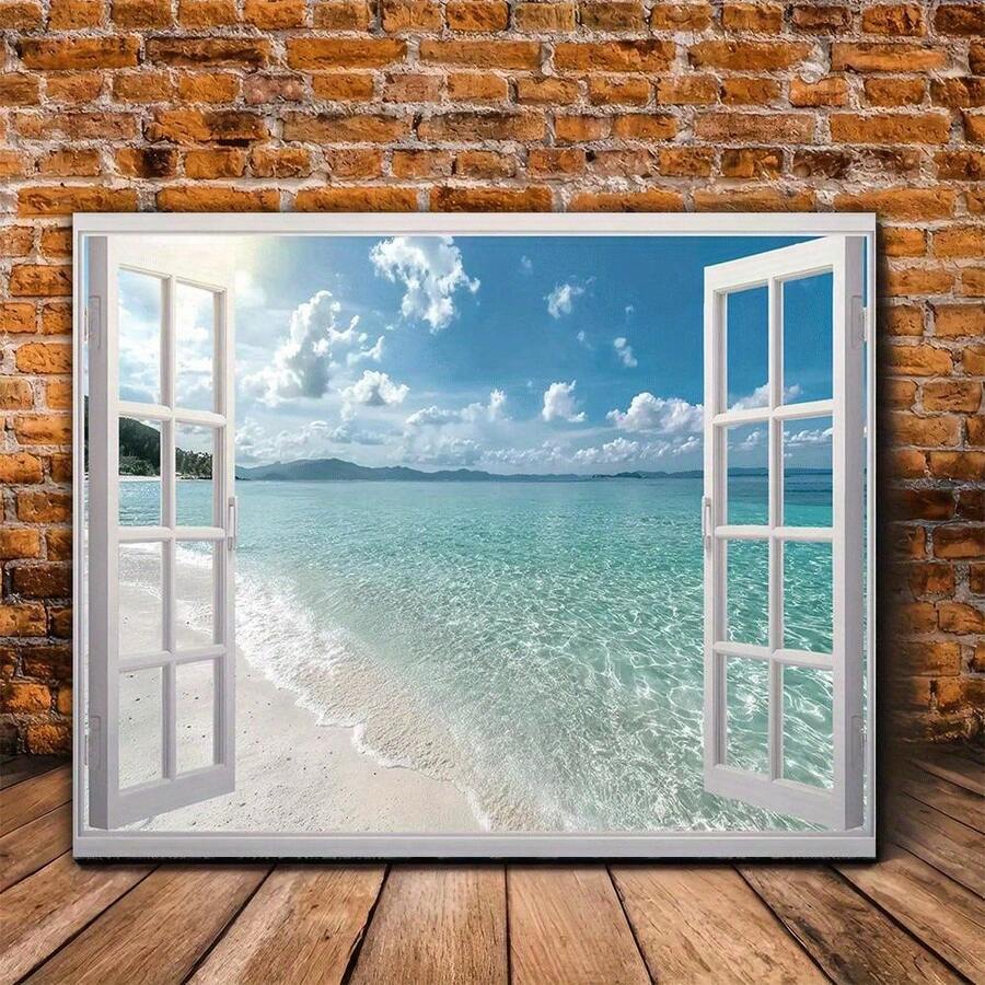 coastal wall art beach scene canvas print modern decor - 1778357090034_276, 1778357090034_963, 1778357090034_555, 1778357090034_206