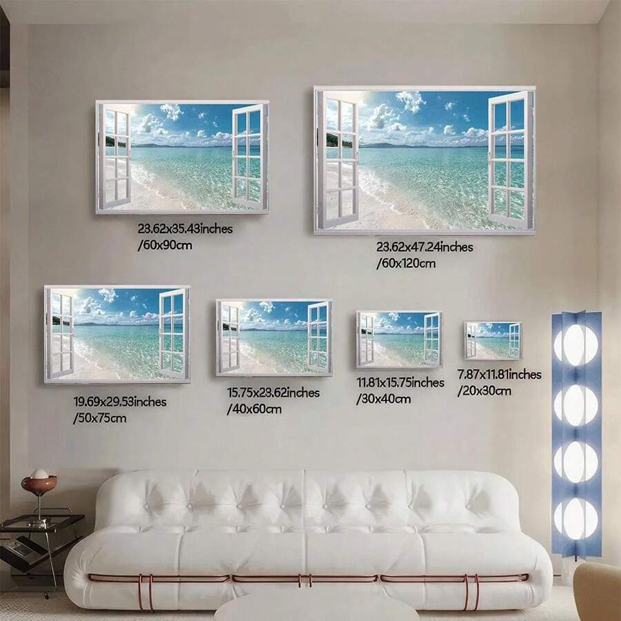 coastal beach print bedroom wall decor ocean view - 1778357090034_276, 1778357090034_963, 1778357090034_555, 1778357090034_206