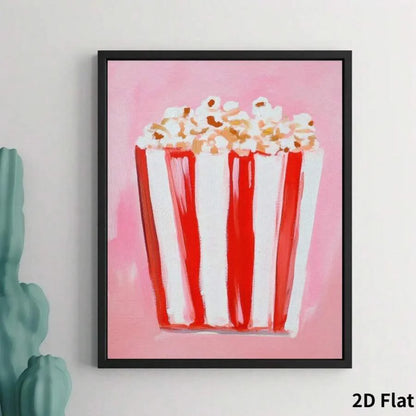 popcorn canvas pink wall art college dorm bedroom decor - 1778357116440_640, 1778357116439_419, 1778357116440_357, 1778357116440_916