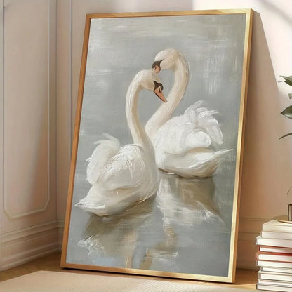swan oil painting wall print classic vintage decor - 1778357108478_510, 1778357108478_476, 1778357108478_659, 1778357108478_210