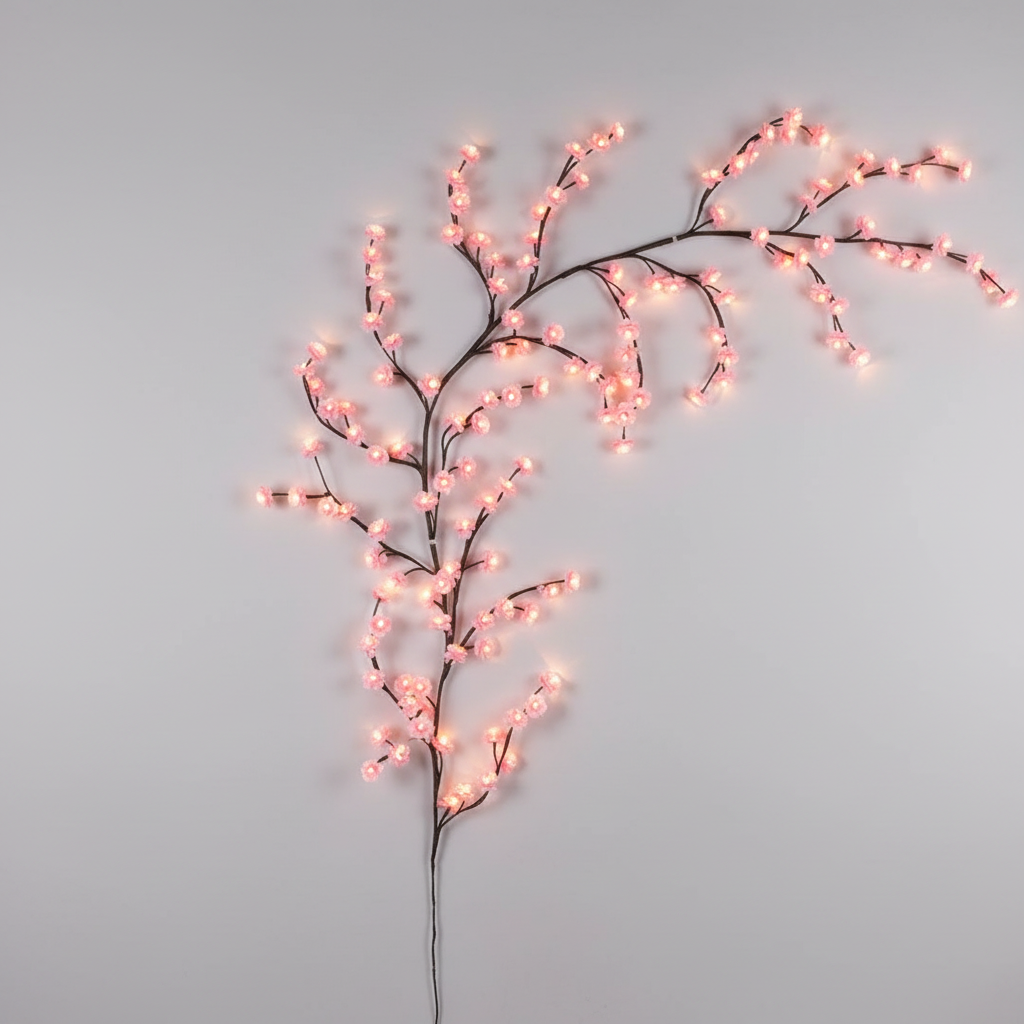 cherry blossom branch LED light pink sakura USB powered bendable wall vine bedroom - 1778350905030_475, 1778350905030_470, 1778350905030_194