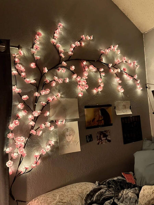 pink cherry blossom LED wall vine teen bedroom aesthetic anime room corner decor - 1778350905030_475, 1778350905030_470, 1778350905030_194