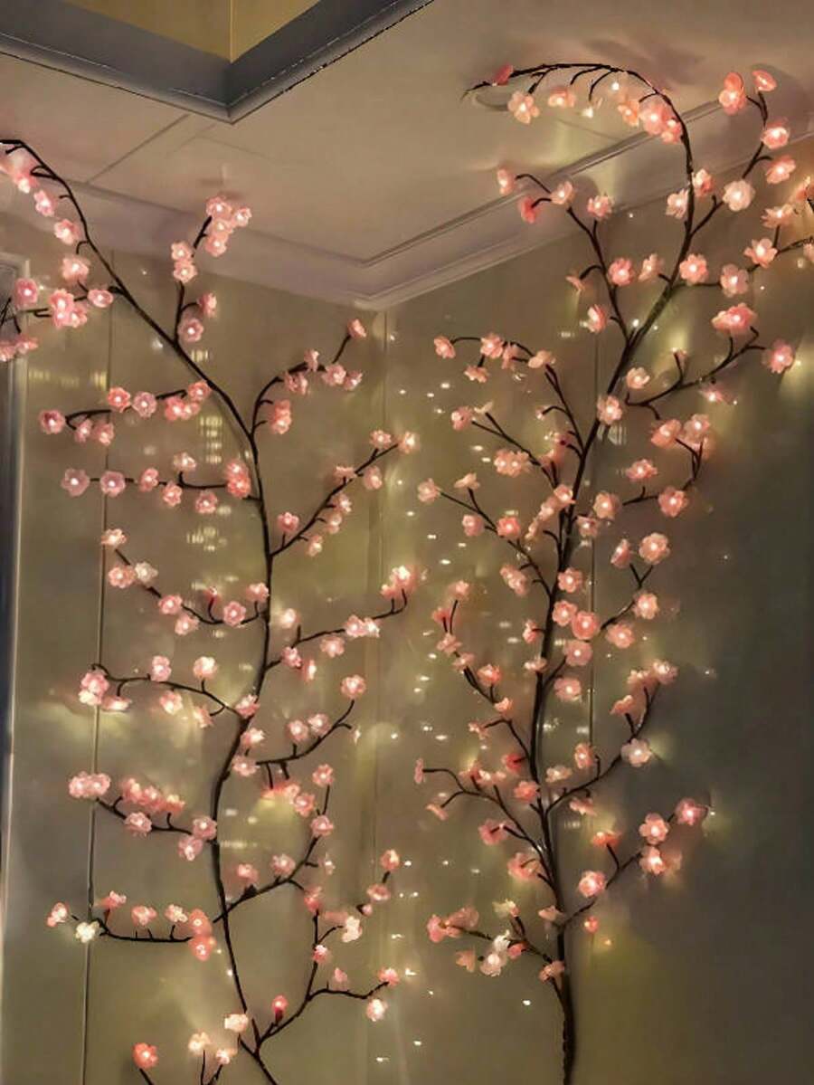 bendable cherry blossom LED branch room corner installation pink sakura wall decor - 1778350905030_475, 1778350905030_470, 1778350905030_194