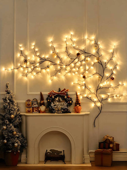LED branch light Christmas mantel decor warm holiday wall garland string lights - 1778350905030_475, 1778350905030_470, 1778350905030_194