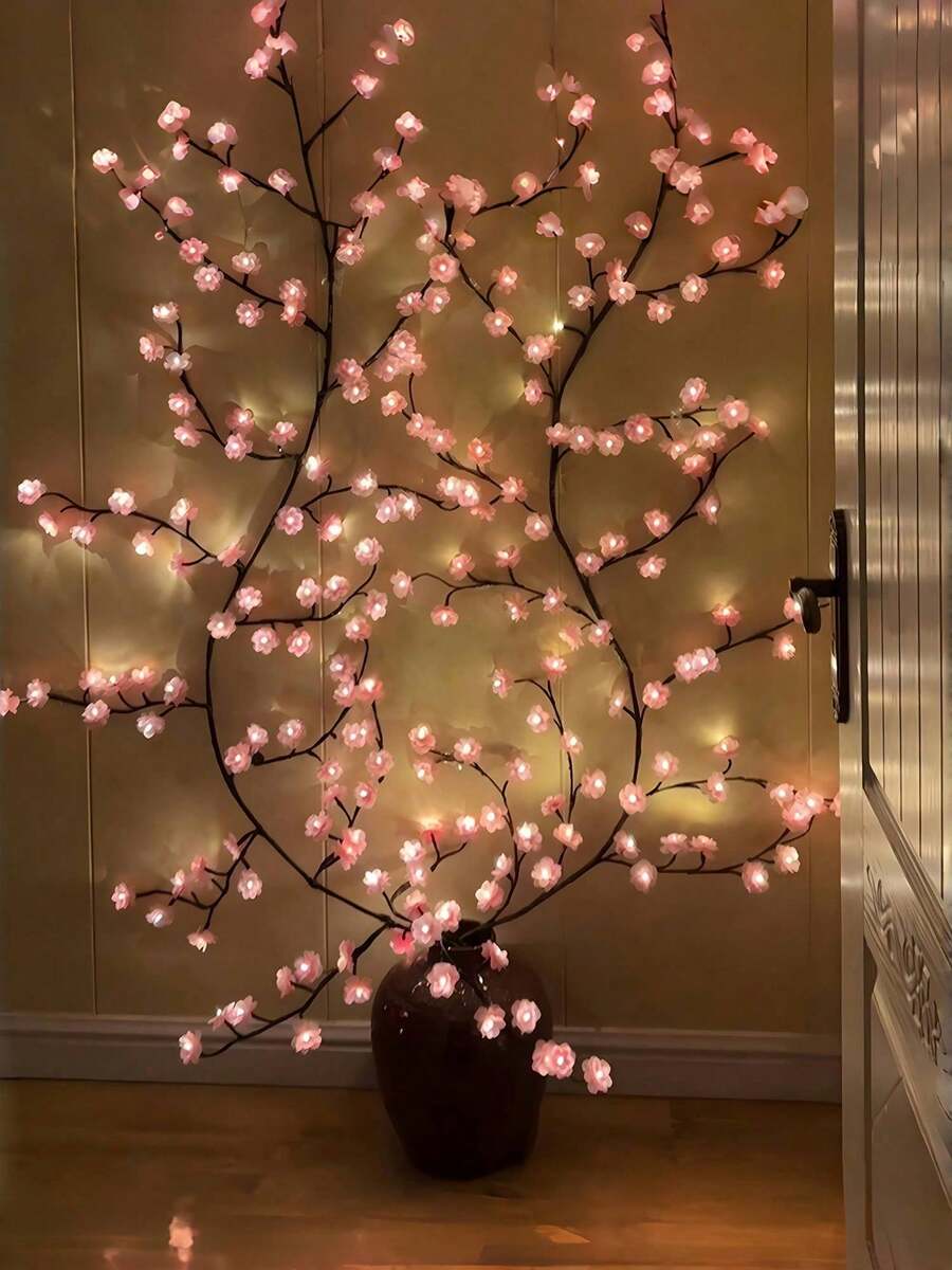 cherry blossom LED branch light tall vase arrangement floor display pink sakura - 1778350905030_475, 1778350905030_470, 1778350905030_194
