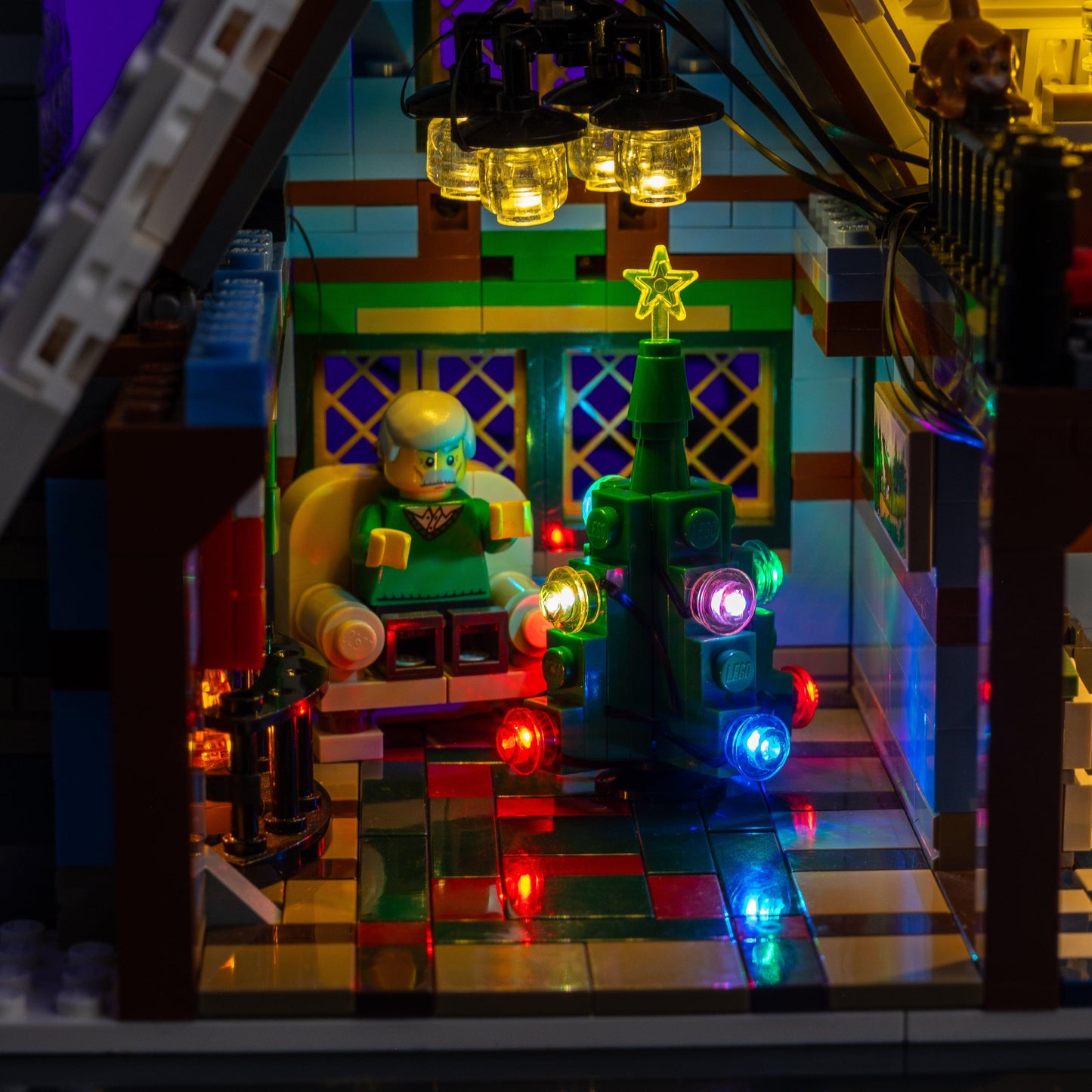 LED lighting bundle for Christmas LEGO sets with USB and battery powered tool-free install for collectors
