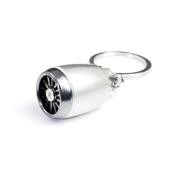 CNC Machined Turbofan Jet Engine Keychain Metal Aviation Keyring Gift ...