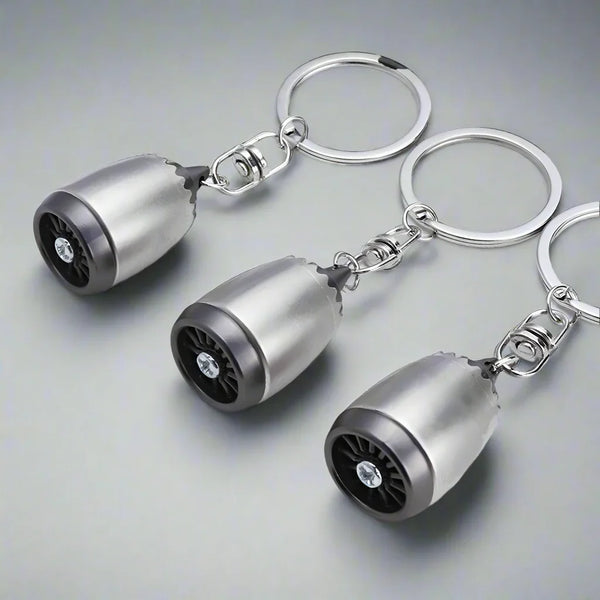CNC Machined Turbofan Jet Engine Keychain Metal Aviation Keyring Gift ...