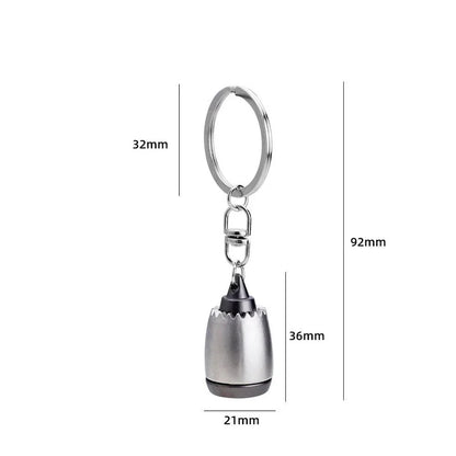 jet engine keychain aviation themed gift for A&P mechanics flight school graduates pilots EDC metal