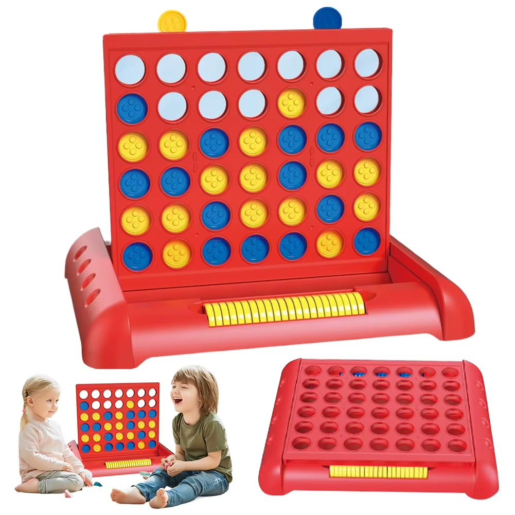Connect 4 portable foldable board game four in a row family strategy game with red and yellow pieces  CONNECT4_RXL