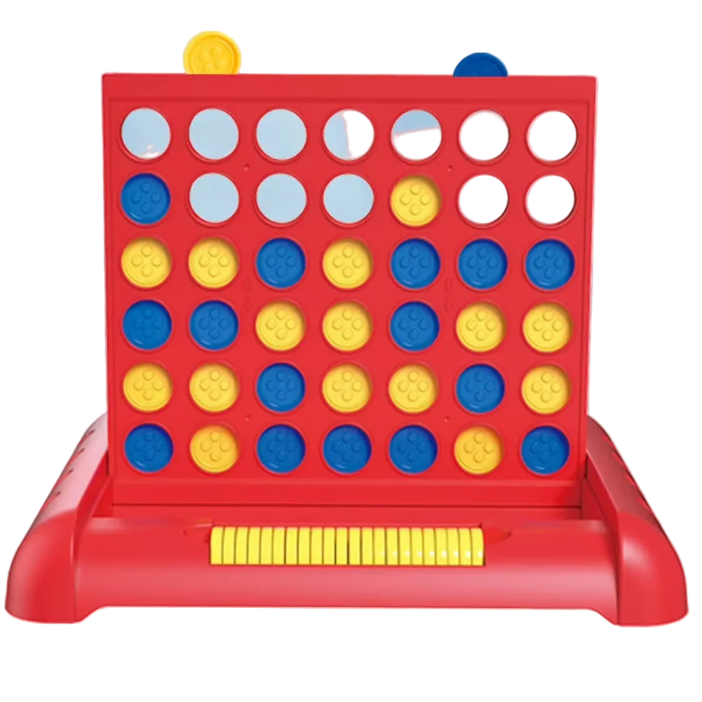 Connect 4 portable foldable board game four in a row family strategy game with red and yellow pieces  CONNECT4_RXL