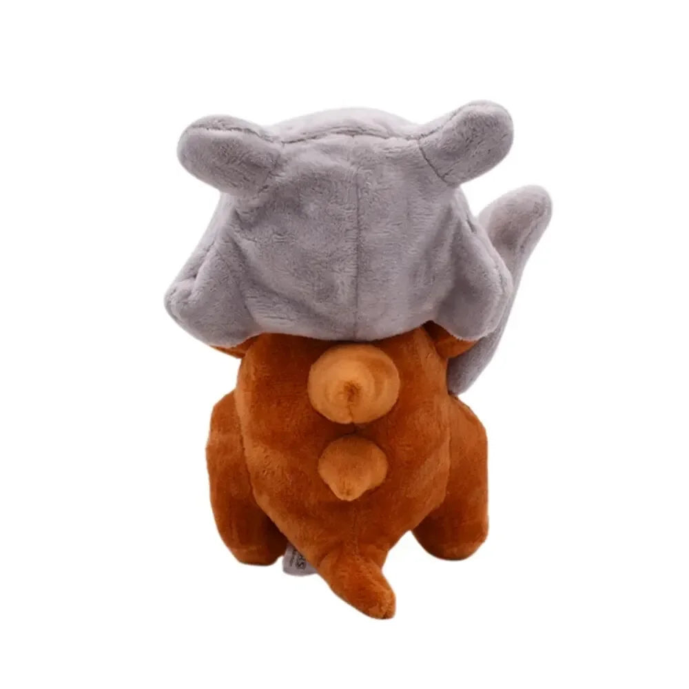 cubone pokemon plush for a stuffed animal collection, soft toy display piece for gaming desk and bookshelf