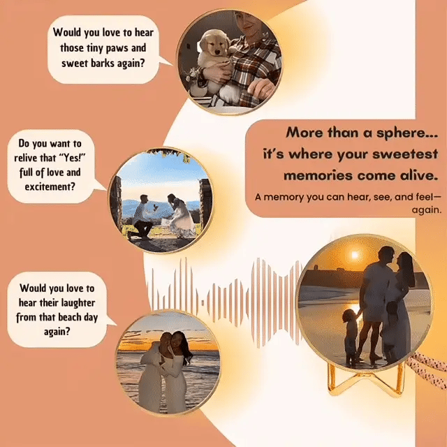 Memorial display with photos of a family and text about memories and love.