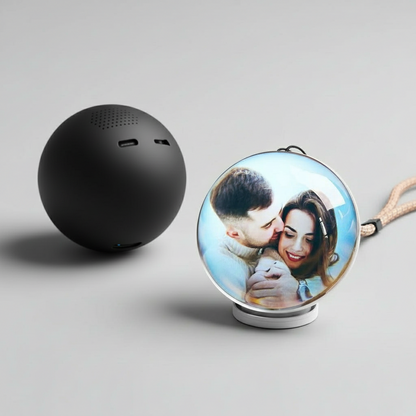 Memory Capsul Video Crystal Ball 3D Memory Orb - 2.7" Display LED Photo Sphere 4GB Memorial Gift - Black