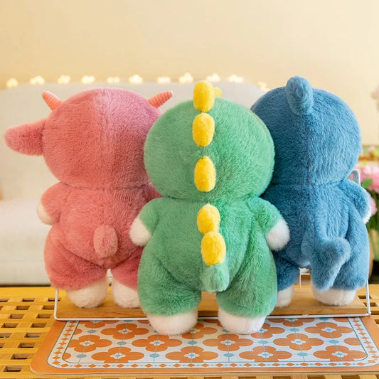 Cute soft teddy bear plush toy with removable hoodie outfit