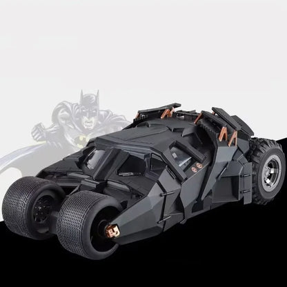 Dark Knight Batmobile replica 1:18 alloy diecast Batman movie car model for shelf display and collectors, 2008 Black