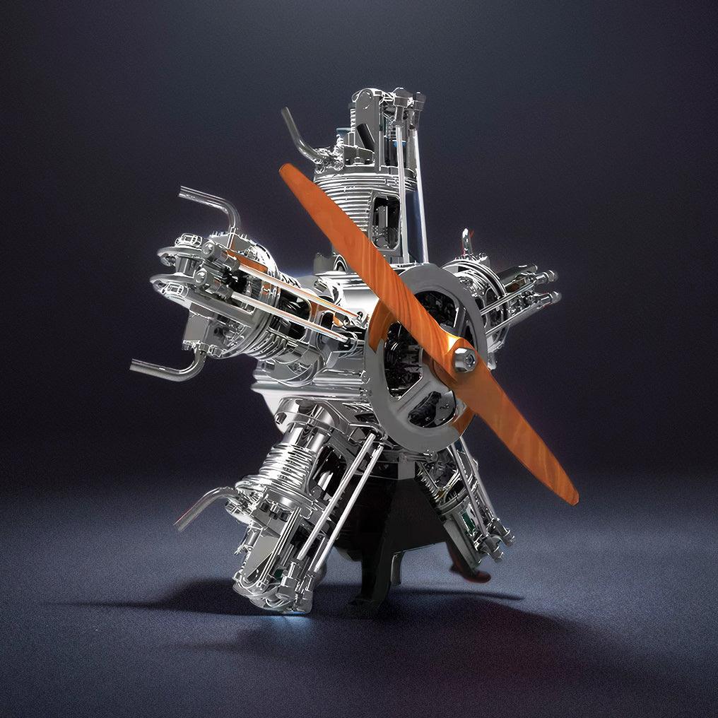 Puzzloria™ | DIY 1/6 Full Metal 5 Cylinder Radial Engine Model Kit - Puzzloria