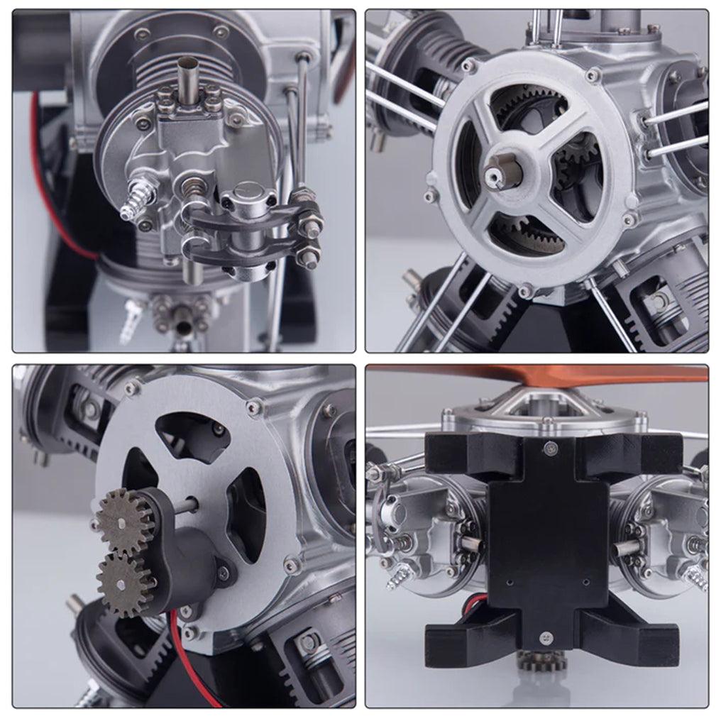 Puzzloria™ | DIY 1/6 Full Metal 5 Cylinder Radial Engine Model Kit - Puzzloria