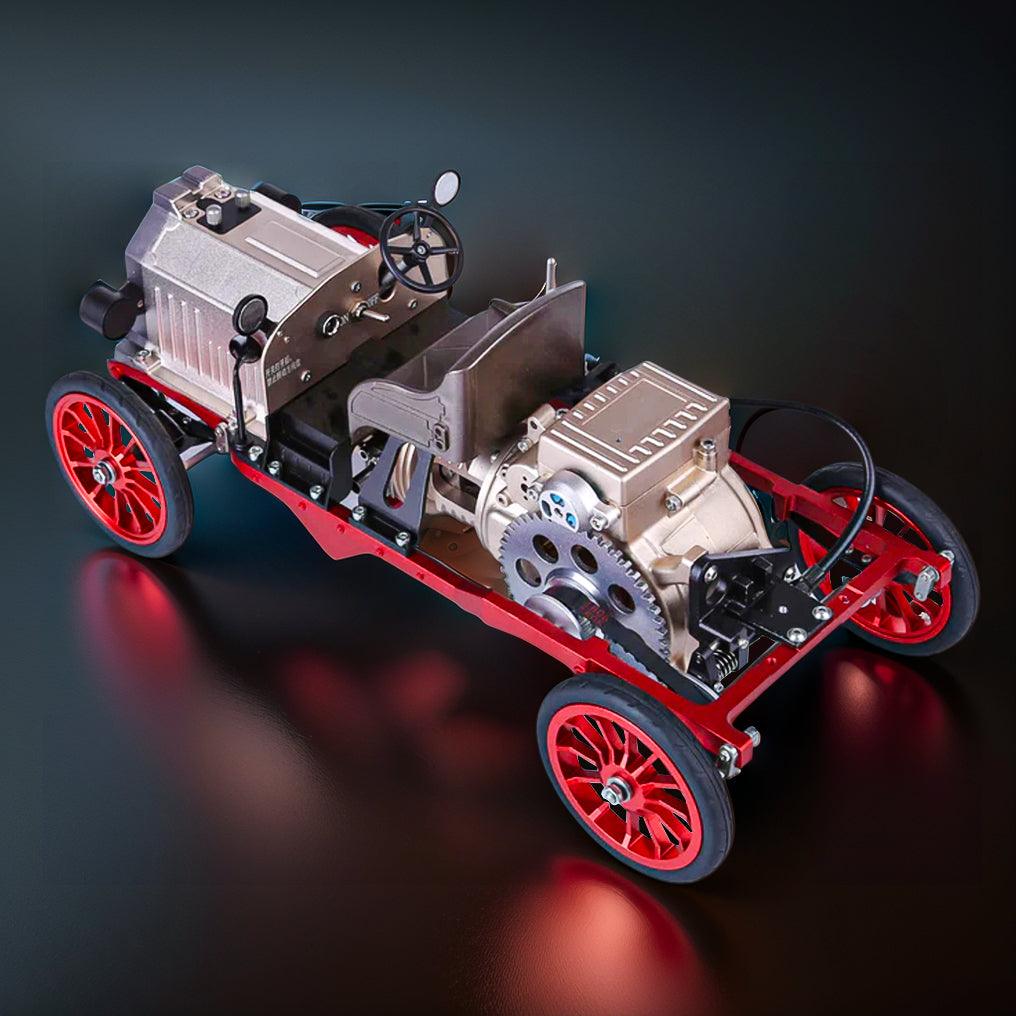 Puzzloria™ | DIY Educational Metal Mechanical Classic Car Mini Electric Single-cylinder Engine Assembly Kit - Puzzloria