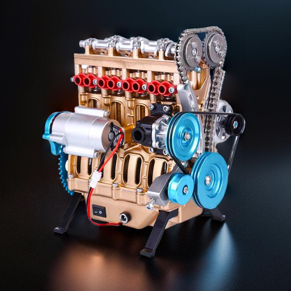 Puzzloria™ | DIY Full Metal 4 Cylinder Car Engine Assembly Kit - Puzzloria