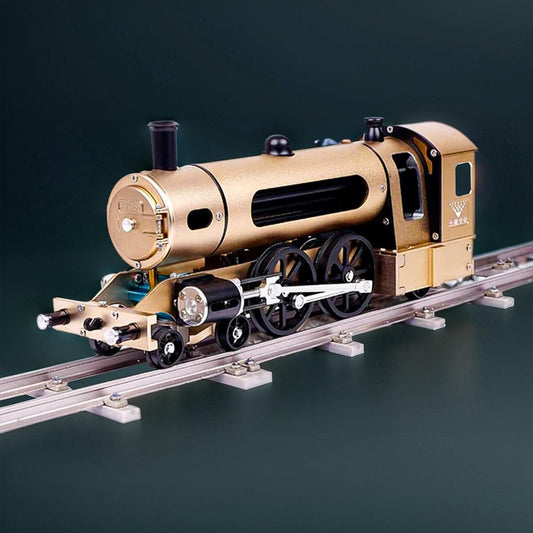 Puzzloria™ | DIY Full Metal Steam Locomotive Train Assembly Engine Kit with Track 387Pcs - Puzzloria