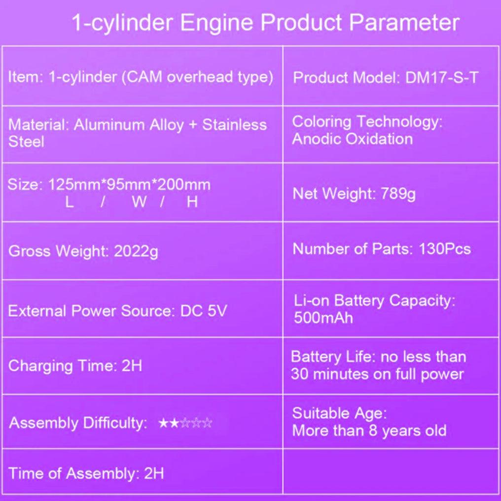 Puzzloria™ | DIY Single-cylinder Car Engine Assembly Kit Build Kit Gift Toy for Collection - Puzzloria