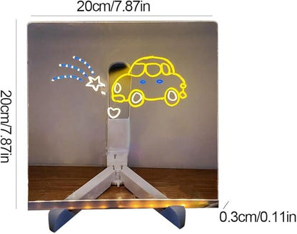 Puzzloria™ | Personalized LED Erasable Acrylic Lamp for Kids - Puzzloria