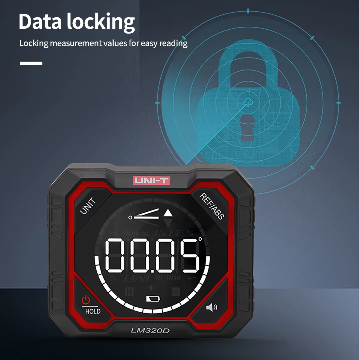 LM320D LM320E LM320F digital inclinometer magnetic angle finder with HD display