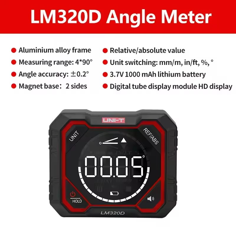 digital inclinometer magnetic angle finder with HD display