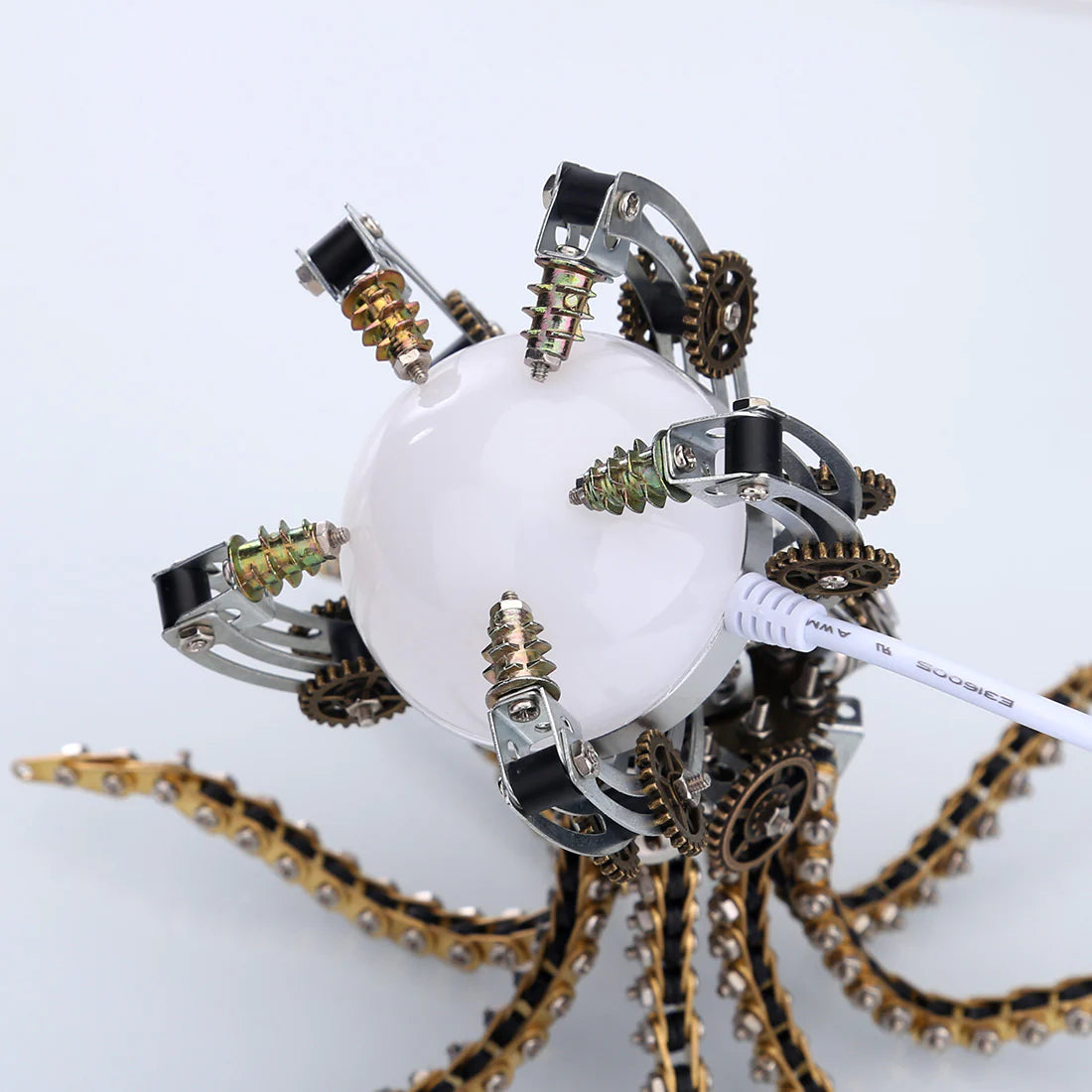 Puzzloria | DIY 3D Metal Steampunk Galaxy Craft Puzzle Mechanical Octopus with Desk Lamp Model-1060PCS